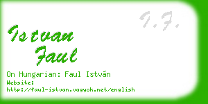 istvan faul business card