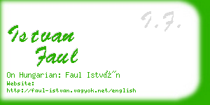 istvan faul business card